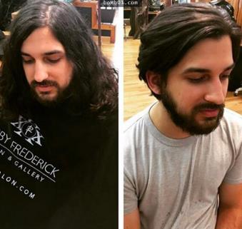 长发美男成功蜕变性感男神