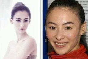 明星化妆前后对比：美丑就在一念间