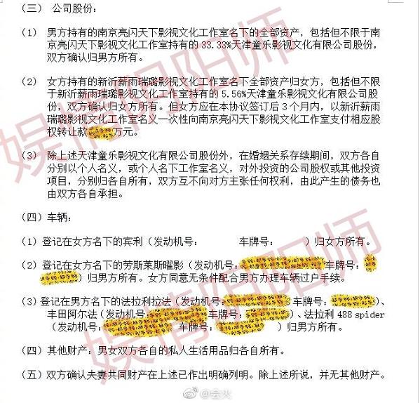 李小璐否认网传离婚协议书，并称会对八卦内容追责