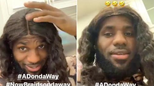 詹姆斯戴假发什么情况 画面辣眼睛惨遭妻子嫌弃