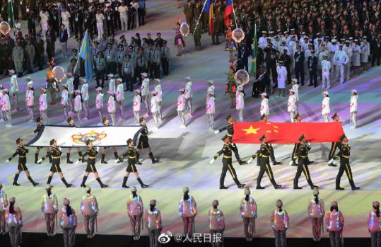 真人版清明上河图亮相军运会 军运会开幕式亮点集锦