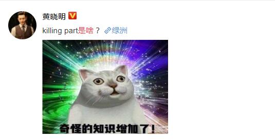 黄晓明问killingpart是啥 “可令怕”的来源及含义介绍 黄晓明问killingpart是啥 “可令怕”的来源及含义介绍