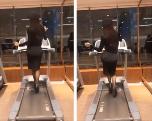 48岁宁静穿高跟鞋在跑步机上跳舞 舞步曼妙多姿身材性感火辣