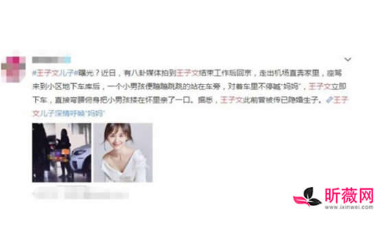 王子文没结过婚是真的吗 王子文的儿子是谁的