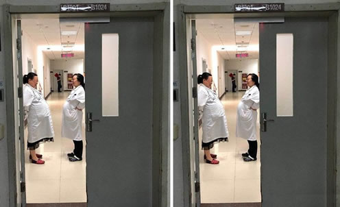 女医生挺肚笑走红：是白衣天使又是伟大母亲相视而笑