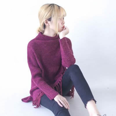 2021秋冬时尚高领毛衣女款