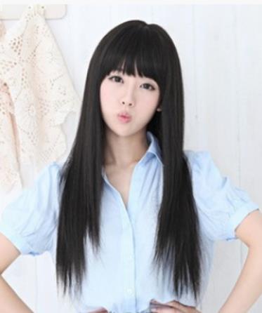 长发刘海发型图片2018：简单甜美发型欣赏（图）