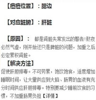 长痘痘的位置图解：痘痘位置不同反应不同脏腑情况