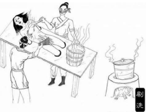梳洗并不是女子梳妆打扮的意思（古代的一种酷刑）