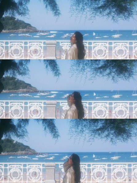 杨幂撩发风情万种：白连衣裙气质优雅女人味十足