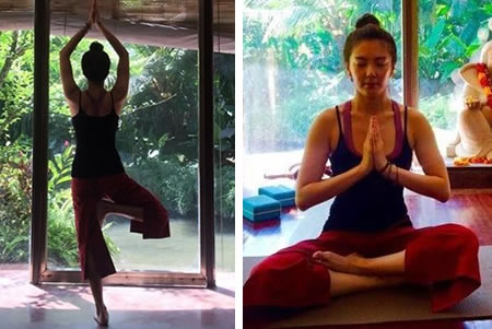 张雨绮健身照片：素颜照好美背后付出不少汗水（图）