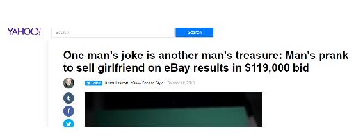 英国男子拍卖女友:事件过程揭晓及女友给出的答案 英国男子拍卖女友:事件过程揭晓及女友给出的答案