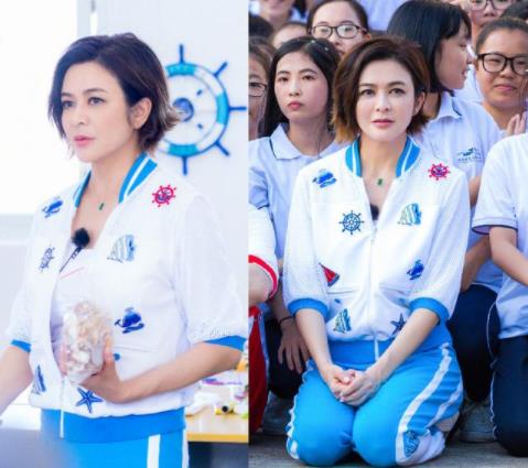 56岁关之琳现身上海:白色T恤加运动裤外传裸色长款风衣 56岁关之琳现身上海:白色T恤加运动裤外传裸色长款风衣