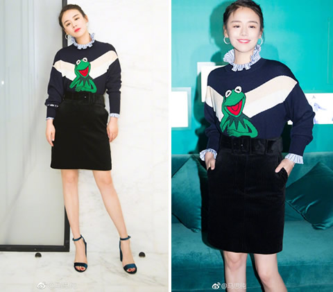 马思纯短裙秀美腿：俏皮又减龄小女人味（图）