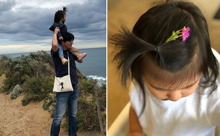 汤唯晒丈夫女儿合影：温馨幸福一家人（图）