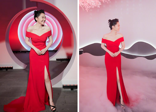 许晴红裙秀香肩:少女般红光满面性感时尚(图) 许晴红裙秀香肩:少女般红光满面性感时尚(图)