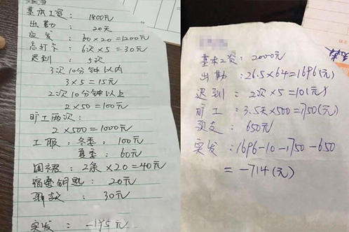 打工一月倒欠195：辛苦打工却负债事件始末揭开