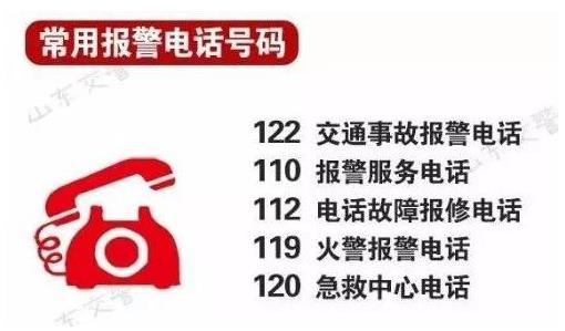 122电话能够提供的服务包括   1,交通事故报警;   2,交通拥堵报警