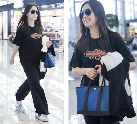 阿娇素颜秀圆润脸颊：短袖打扮接地气（图）