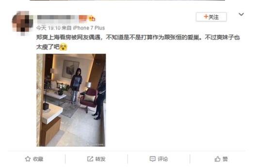 偶遇郑爽上海看房：照片中郑爽太瘦了（图）