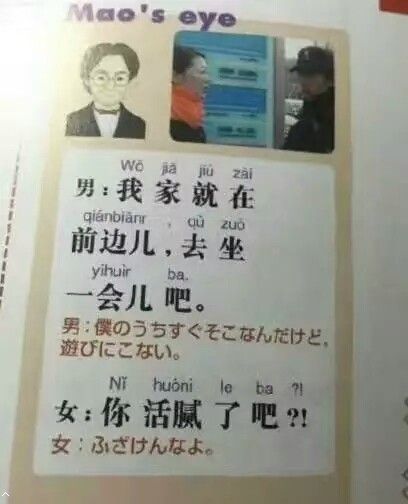 日本人这样学中文教科书：对话汙汙又幽默（图）