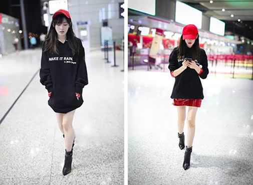 张天爱黄金装秀美腿：金黄色连体短裤时尚迷人（图）