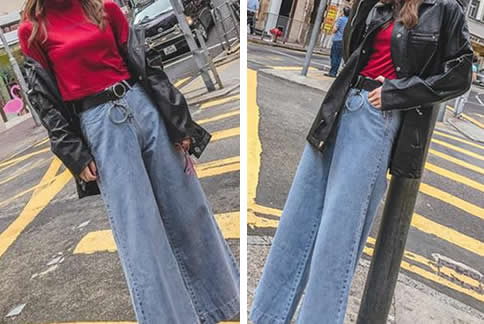 阔腿牛仔裤2018:裤腿够宽才够时髦(超有范) 阔腿牛仔裤2018:裤腿够宽才够时髦(超有范)