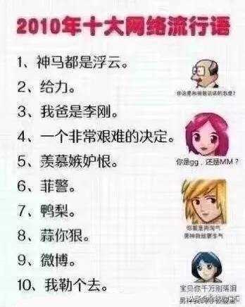 2010年十大网络流行语