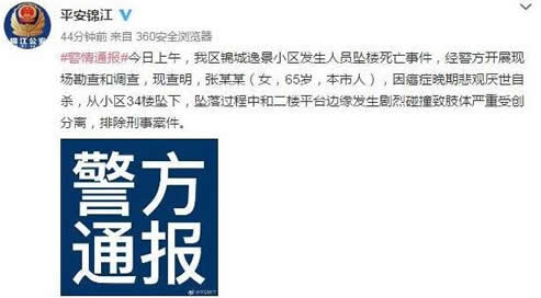 成都坠楼死亡事件:具体什么情况原因真相曝光 成都坠楼死亡事件:具体什么情况原因真相曝光