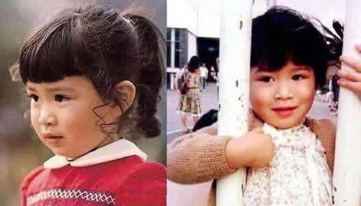佘诗曼晒童年照：小红裙十分可爱（图）