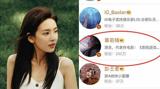 王思聪关注章若楠又取消了：章若楠资料照片和王思聪关系