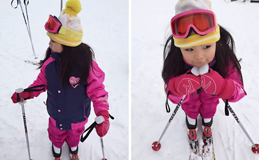 李湘晒女儿滑雪照：北京大雪明星有的晒娃有的晒闺蜜