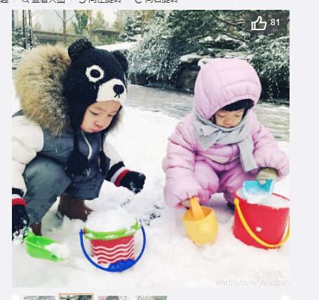 李湘晒女儿滑雪照：北京大雪明星有的晒娃有的晒闺蜜
