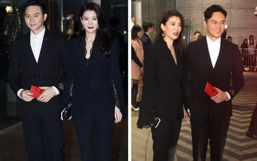 袁咏仪亮相阿娇婚礼女人味十足图