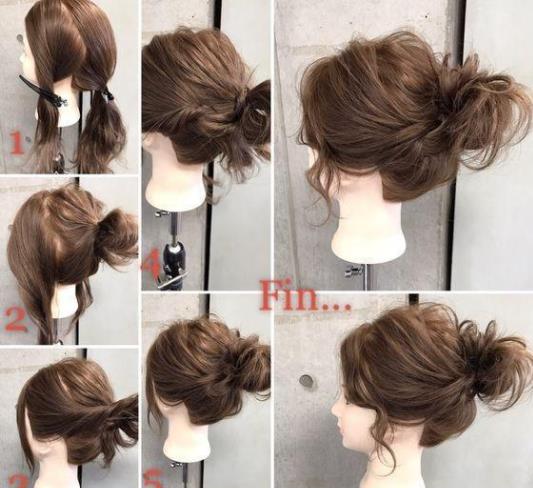 自己可以编的简单发型：好看简单气质（图）