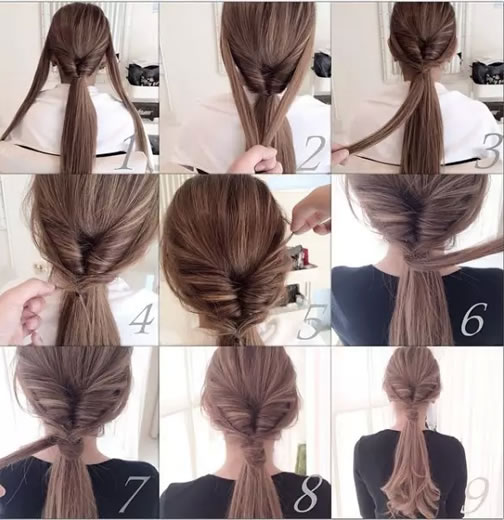 自己可以编的简单发型：好看简单气质（图）