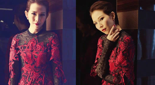 46岁蔡少芬扮嫩照片:蔡少芬花色收身长裙美艳(图) 46岁蔡少芬扮嫩照片:蔡少芬花色收身长裙美艳(图)