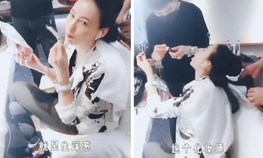 张柏芝减肥午餐一个鸡蛋：洋葱当零食令人吃惊