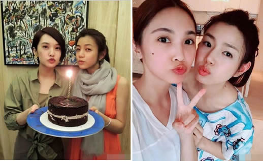 杨丞琳晒姐妹合影近照：杨丞琳陈妍希合照对镜头卖萌