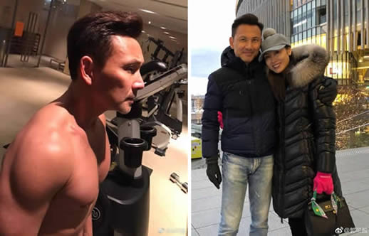 郭可盈晒照林文龙：好身材的背后都是汗水浇灌的