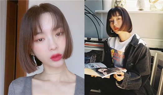 时尚发型2019短发流行图片：2019春季甜美减龄短发型