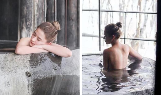 何超莲晒美背照太辣了：妈妈下令禁止（图）