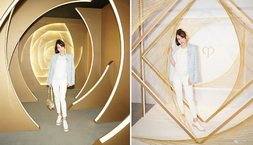 方媛挺孕肚美腿吸睛照片曝光：白衣优雅大方（图）