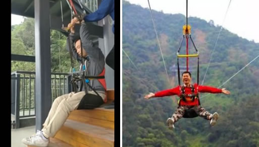 全国最长滑索开放怎么回事：挑战极限2分钟通过1500米