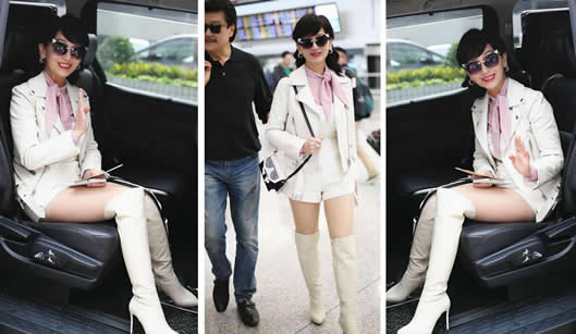 赵雅芝大秀美腿近照曝光:之前因一条裙子像20岁少女 赵雅芝大秀美腿近照曝光:之前因一条裙子像20岁少女