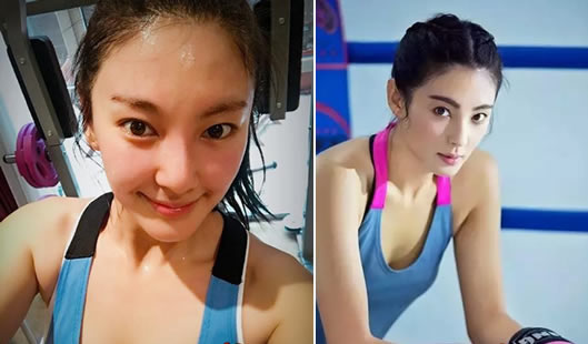 张雨绮性感健身照片：身材好到爆（明星健身照盘点）