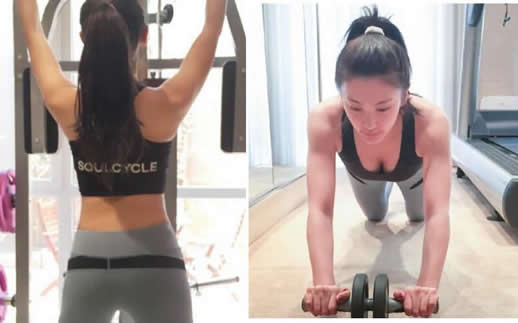 张雨绮性感健身照片：身材好到爆（明星健身照盘点）