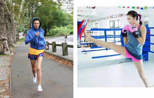 张雨绮性感健身照片：身材好到爆（明星健身照盘点）