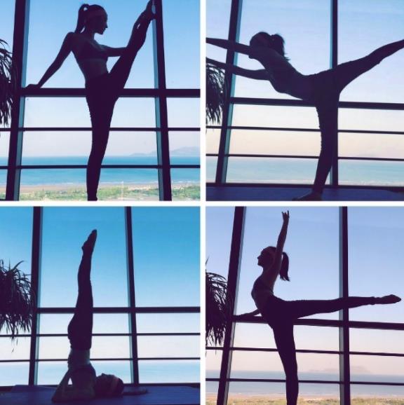 张雨绮性感健身照片：身材好到爆（明星健身照盘点）