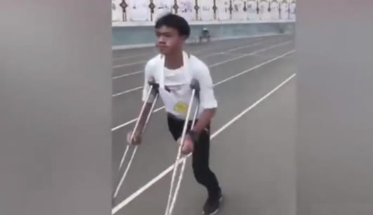 独腿少年体育满分什么情况：详情始末这样的精神令人敬佩